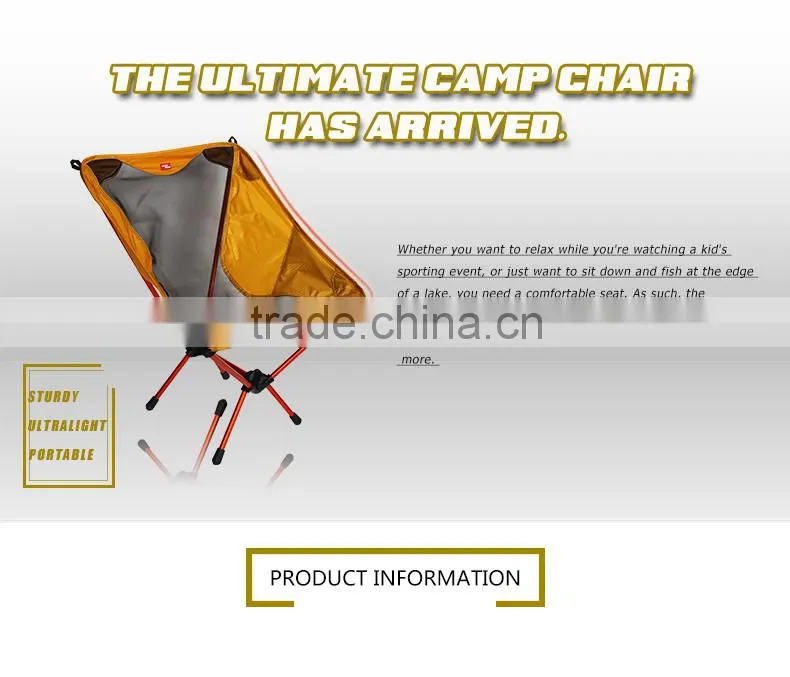 Lightweight 7075 Aluminum Outdoor Camping Hiking Fishing BBQ Traveling Folding Chair