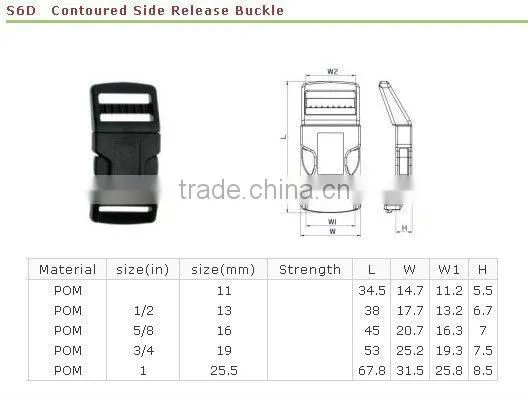 Plastic breakaway release harness buckle hardware for dog pet collar