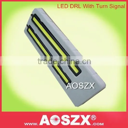 2014 NEW Dual Color With Turning Light Function COB LED DRL Light 12V