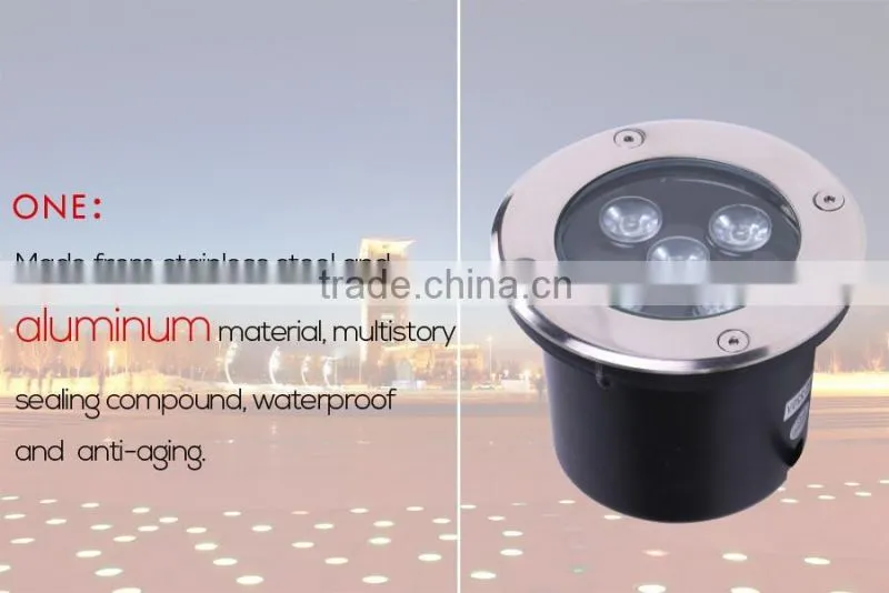 IP65 Waterproof Outdoor 9W DMX Controller Underground LED Light RBG LED Underground Light
