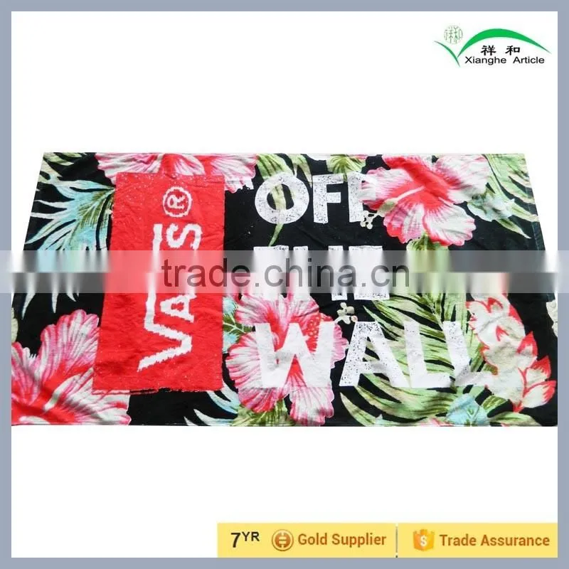Outdoor Towel Warmer 100% Cotton Velour Reactive Printing