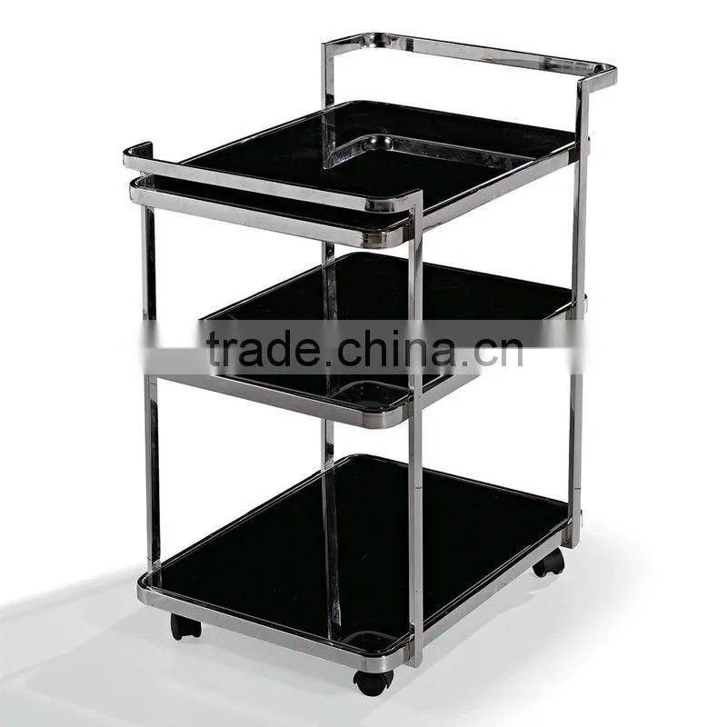 Black glass hotel trolley price