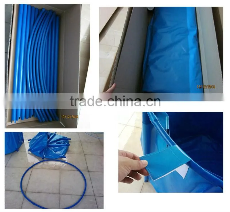 Tarpaulin Waterproof Flexible fish ponds , folding fish tanks