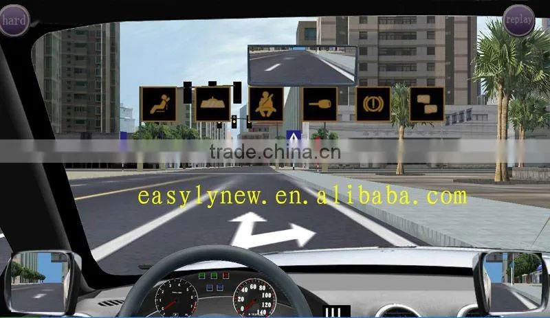 Right hand and left hand automobile driving simulator