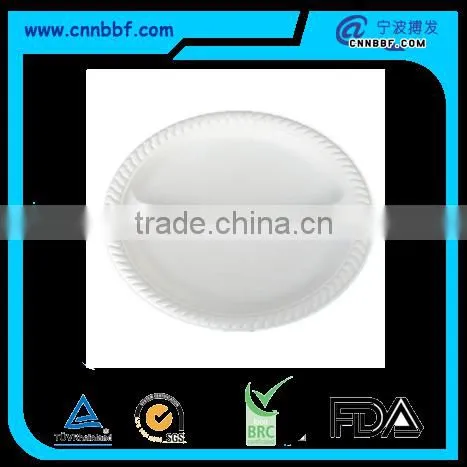 Eco-friendly disponsable 2 compartment biodegradable cornstarch plates