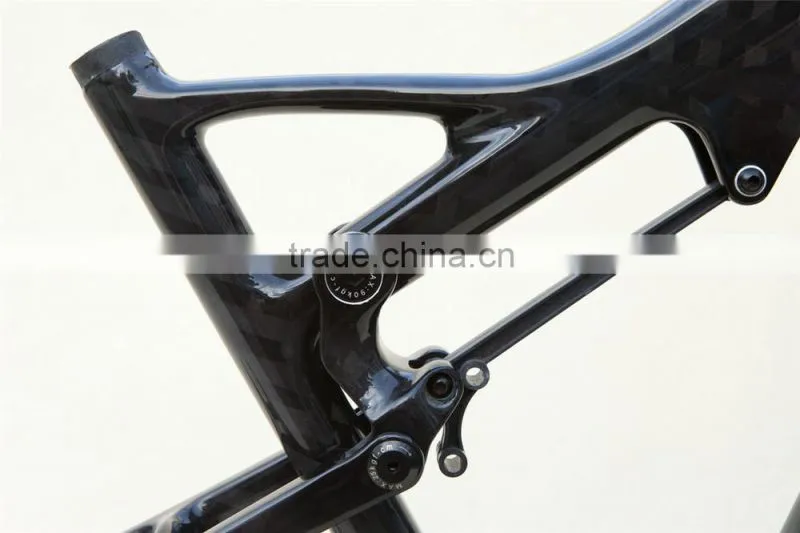 29er full suspension carbon mountain bike frame , 12K glossy suspension frame 29er AC036