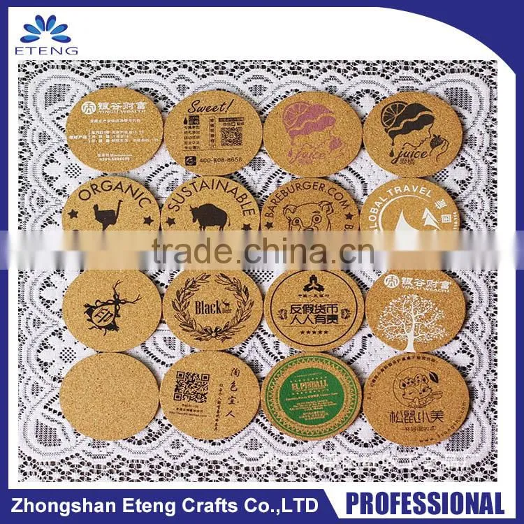 Factory direct sale custom printed wooden drink coasters