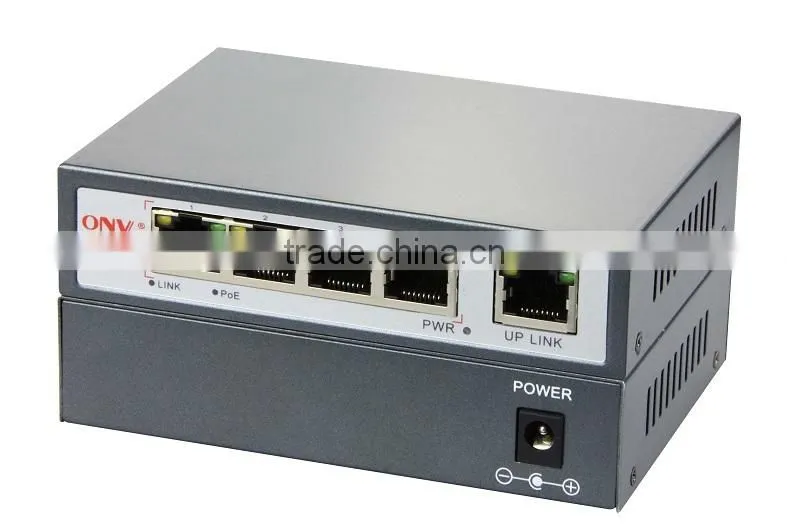 10/100M 4 port poe switch for IP camera 48V 802.3af