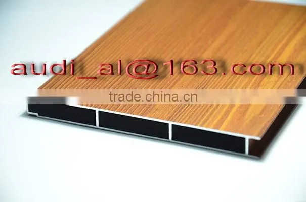 wood grain aluminum extrusion profiles /Perfil de aluminio