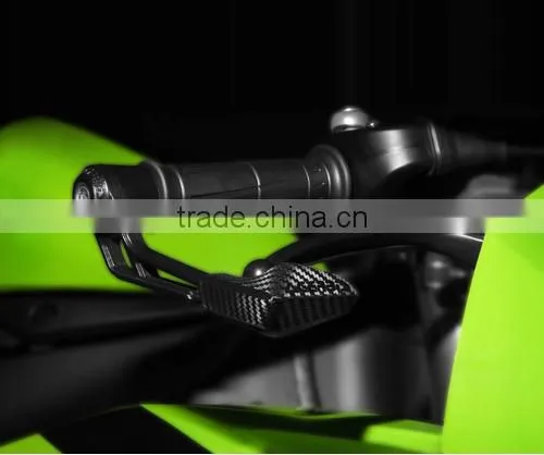 BJ-LG-004 Custom Motorcycle Parts Green Bent Style Adjustable Plastic Lever Guard