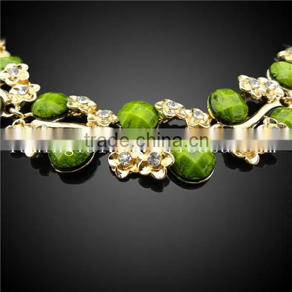 African fashion resin jewelry real flowers bridal jewelry set for wedding