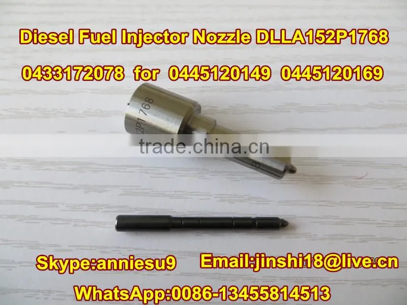 Diesel Common Rail Injector Nozzle DLLA152P1768, 0433172078 for 0445120149, 0445120169