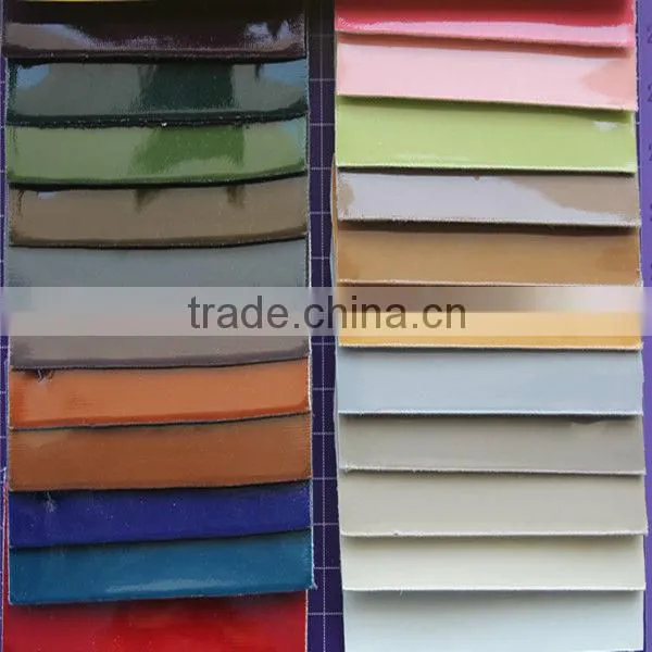 2015 High quality leather material Mirror oil skin pu leather for shoes A1826