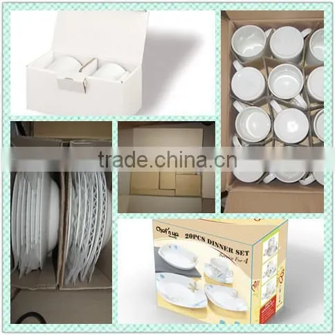 hotsale 20pcs new bone china tableware dinner set with good quality