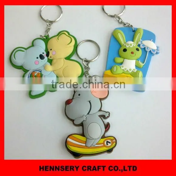 3D soft pvc rubber keychain supplier
