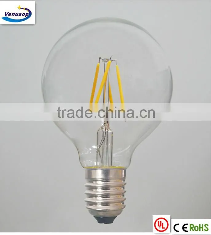 vintage G80 6W/8W LED filament globe bulb E27/B22/E26 in armber/golden 220v 110v