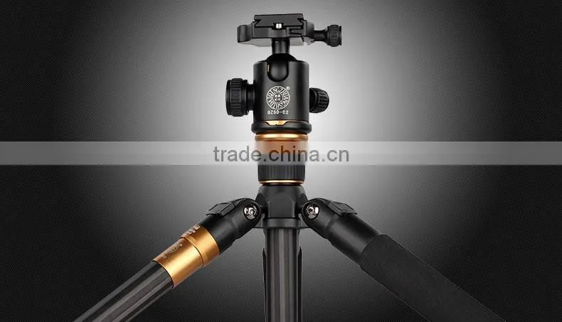 Q999C Professional Portable Carbon fiber Tripod&Ball Head Compact for DSLR Camera