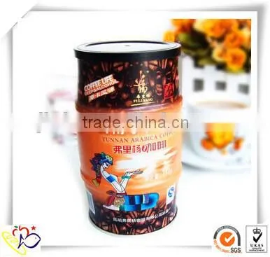 customized coffee tin can manufacturer/Tin coffee caddy