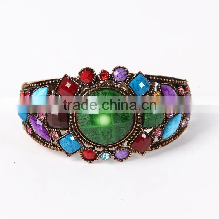 Fancy colored stone Belly Dance Bracelet For Dancer