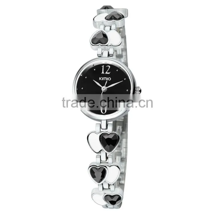 Shining Gold Case Watch Quartz Watch Women Leather Band Wrist Quartz