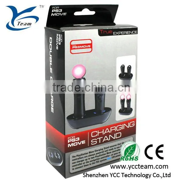 for PS3 Move charger, ps3 move charger with color box or plastic packing