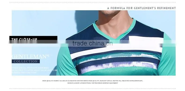 Summer new product Men's business casual fashionable stripe T-shirt with short sleeves