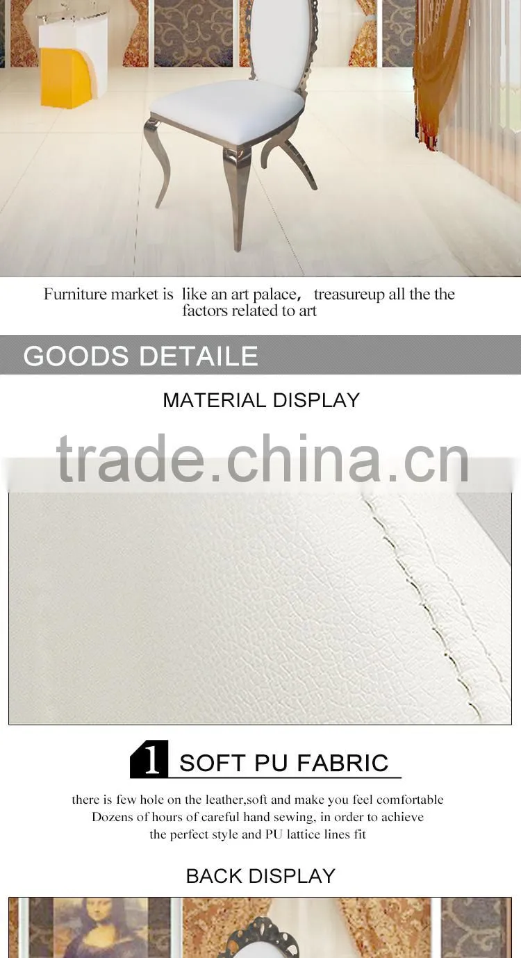 CHINA FOSHAN FURNITURE FLOWER SHAPE BACK DINING CHAIR FOR WEDDING