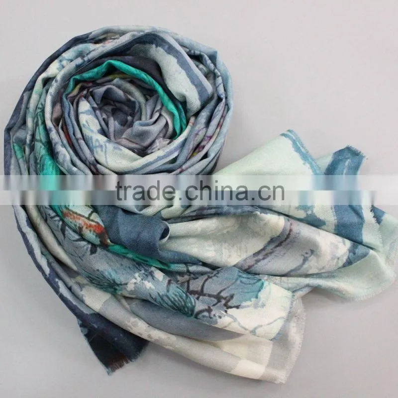 Woven Women's Scarf Wool Fabric for Winter