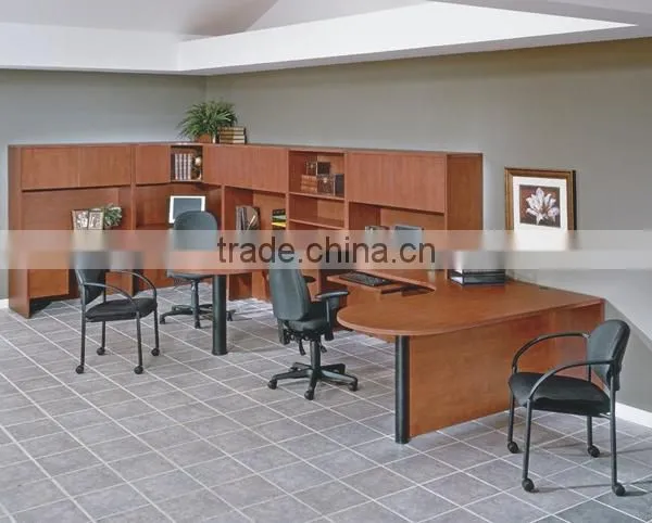modular hot sale bowfront open executive office table melamine office table