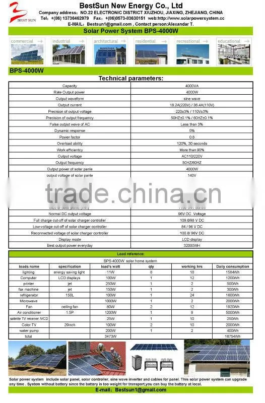 4kw special design product solar led light kit hot sales in solar system design