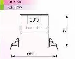 Swivel downlight DL236D