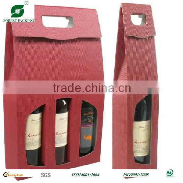 NEW DESIGN PRINED GIFT WINE BOTTLE BOX PACKAGE BOX