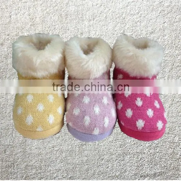 Winter thermal cotton-padded waterproof anti-slip soles slippers,home floor blue microsuede with mouse embroidery children boots