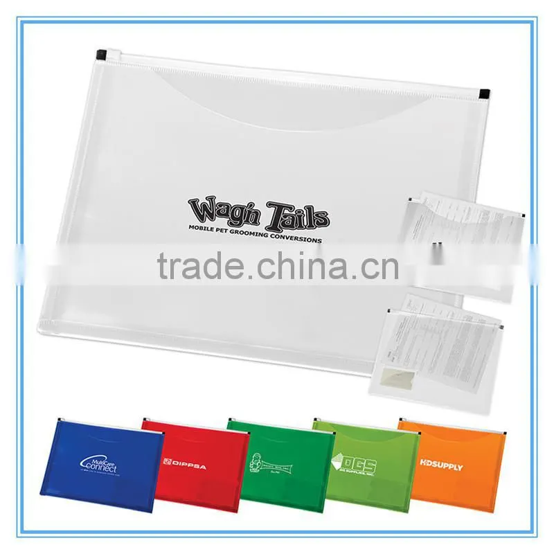 Dongguan factory cheap price document plastic clear file folder /document bag