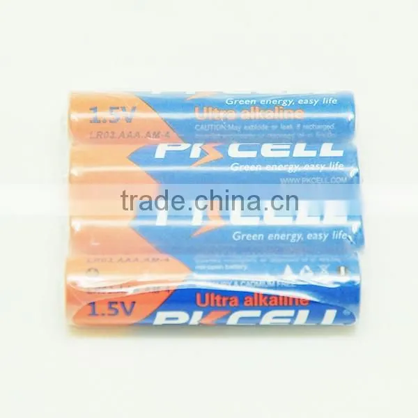 shenzhen pkcell supply cheap price super alikaline 1.5v aaa am4 lr03 dry battery