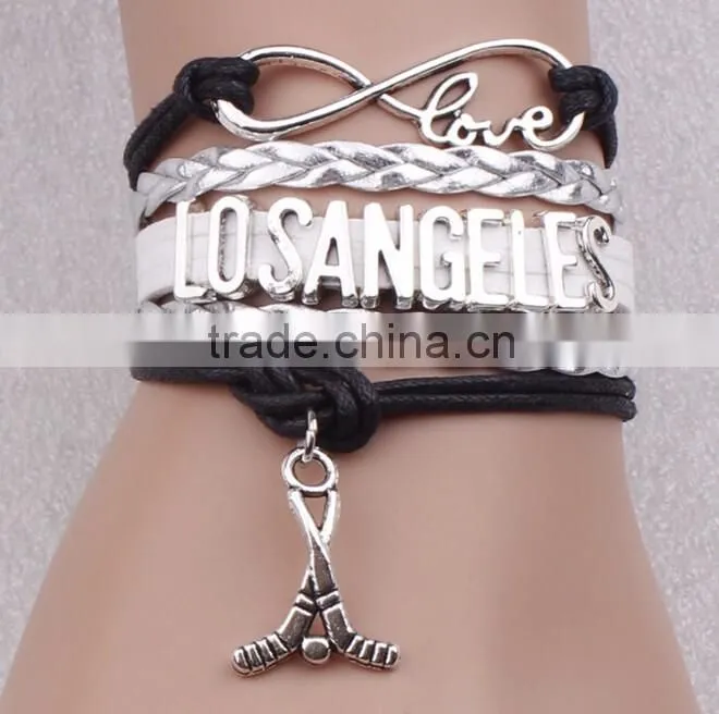 Factory custom logo infinity womens charm bracelets