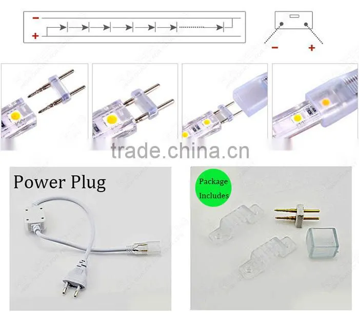220V waterproof blue 5050 flexible led strip light