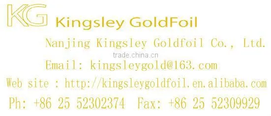 HOT!!23.75K loose genuine gold leaf gold foil 120g 8x8