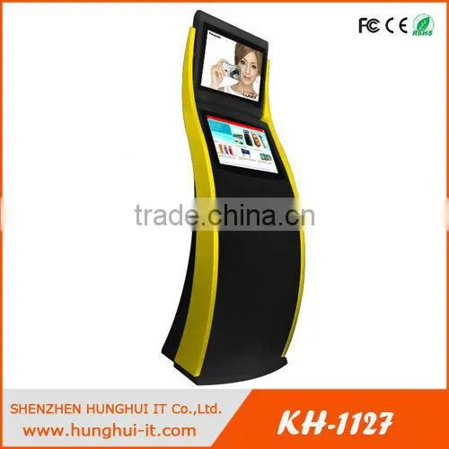 Stand-alone Double Screen Kiosk with Card Reader and Thermal Printer