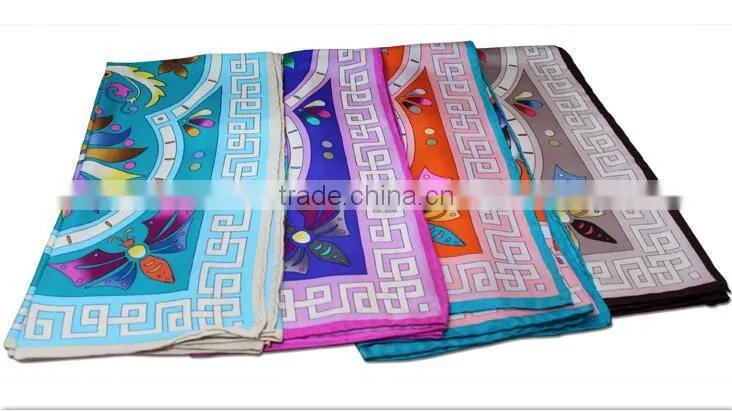 100% silk square scarf for women; twill; 14mm;