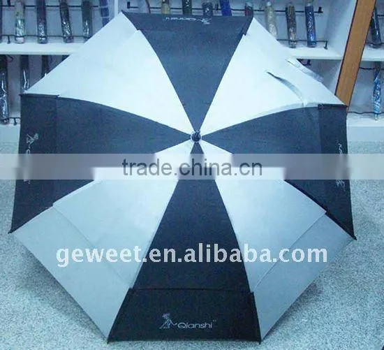 30"*8k double canopy logo windproof golf umbrella