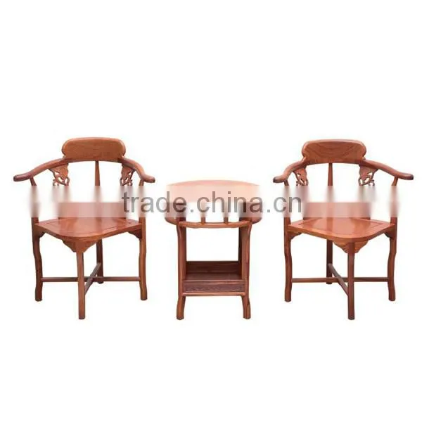 Mahogany furniture wood chairs coffee table three-piece Valentine