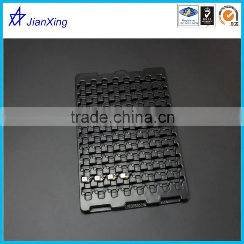 popular foldable clear blister tray and plastic lid for small electronic parts
