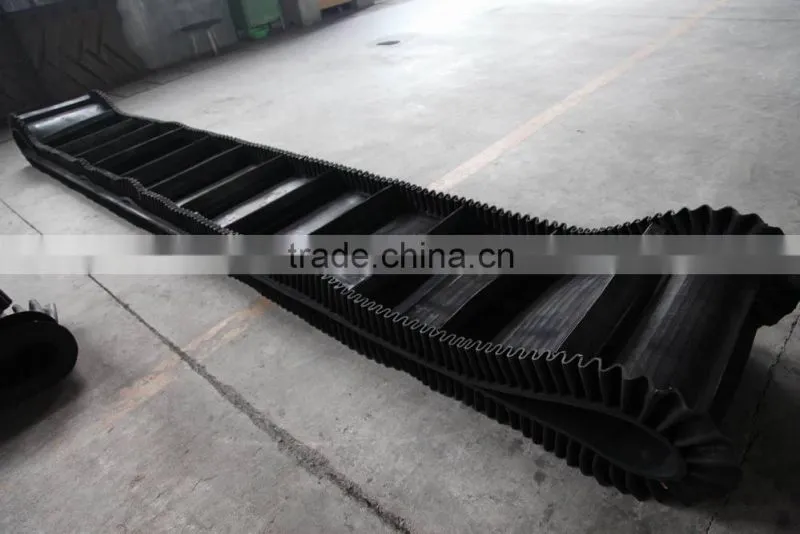 Sidewall/Elevator Conveyor Belt Corrugated sidewall rubber conveyor belt