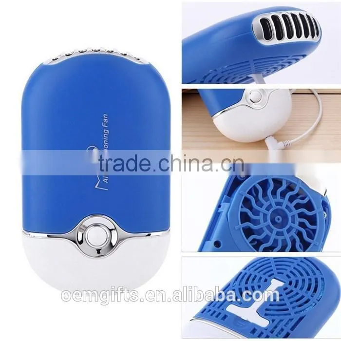 Mini Portable Handheld Rechargeable Bladeless Fan Air Conditioner Fan For Sports Cooling