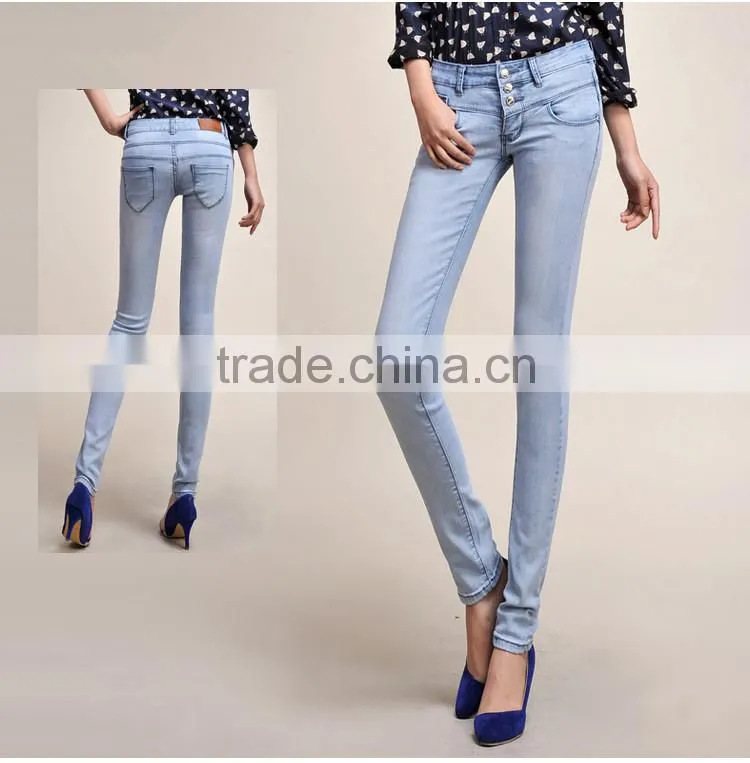 Hot-selling elegant autumn high quality denim jean trousers