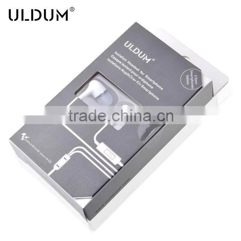 ULDUM brand with microphone wholesale braided cable earphone