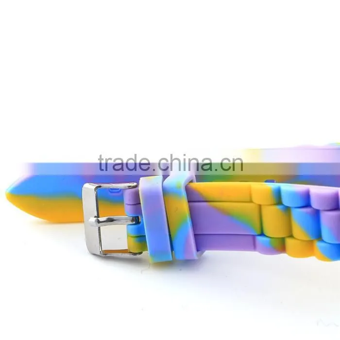Wholesale watches 2016 camouflage zebra silicone watches rubber watch custom