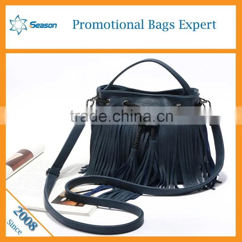 2016 trend fringed women handbag pu shoulder bag