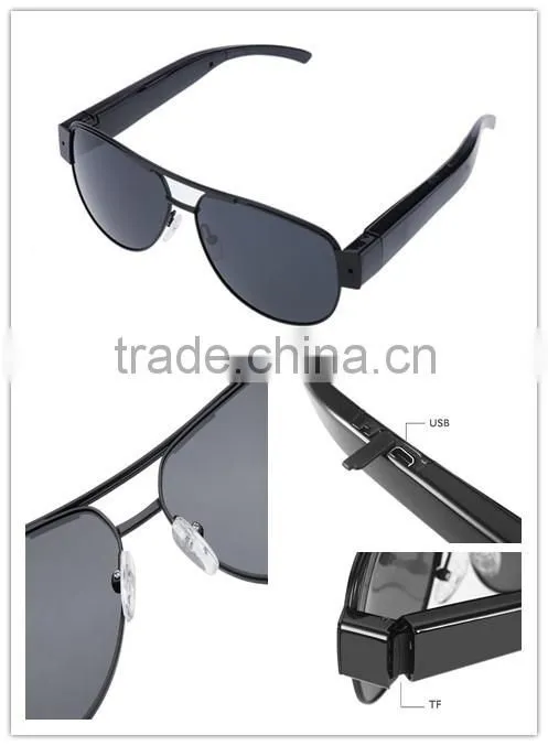 Outdoor sport sunglasses recorder with digtal mini camera
